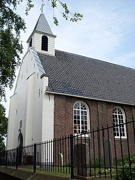 De Dorpskerk met een stukje van het kerkhof