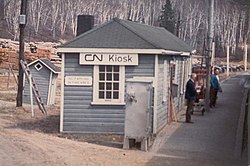 Canadian National Railway station at Kiosk