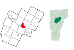 Location of Montpelier in Washington County, Vermont