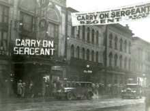 A photograph showing the premier of Carry on, Sergeant!