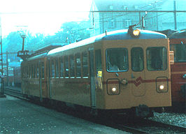 SZU BDe 4/4 in het oude station Zürich Selnau (ongeveer 1982)