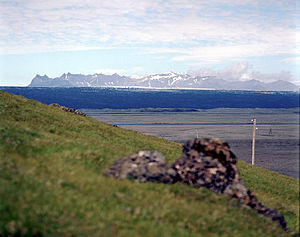 Skeiðarárjökull vom Lómagnúpur in Richtung Skaftafellsjökull