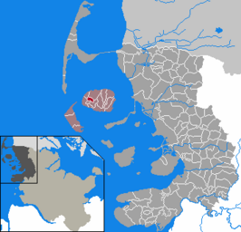 Kaart van Süderende