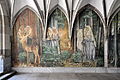 Fresko von Paul Bodmer im Kreuzgang mit Szenen zur Gründungs­legende des Fraumünsters