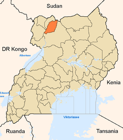 District location in Uganda