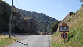 The road into Auriac