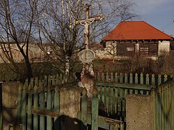 Cross close to the old farmhouse