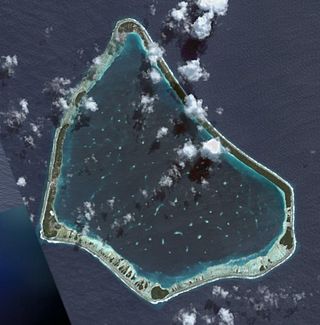Satellitenbild von Manihiki