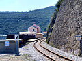 Der Bahnhof von Novella an der Eisenbahnlinie Ponte-Leccia - Calvi der Chemins de fer de la Corse