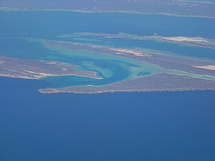 An aerial view of Steep Point and Dirk Hartog Island