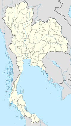 Mapa konturowa Tajlandii, w centrum znajduje się punkt z opisem „Laem Chabang”