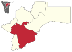 Karte Omatako (Wahlkreis) in Namibia