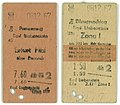Zugfahrkarte von Bad Liebenstein nach Erfurt (1967)