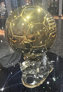 An award consisting of a golden football