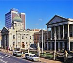 These buildings not only symbolise the constitutional development of Natal but are representative of the architecture of public buildings of their period. In 1856 Natal became a separate colony and was given a system of representative government. At the head of the executive authority there was the Governor and an Executive Council of nominated officials, while the legislative authority was exercised by a L Architectural style: Queen Anne Revival Style. Type of site: Parliament Previous use: parliament. Current use: other: Parliament assembly hall & offices. Head down Longmarket Street (one-way) from Chapel Street. Buildings are last on left before reaching. The Old Legislative Assembly building was erected to house the Legislative Assembly when Natal was granted representative government. The foundation stone was laid on 21 June 1887, by the Governor, Sir A. E. Havelock, K.C.M.G. The Old Legislative Council