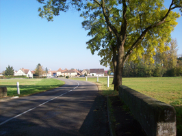 westzijde dorp in herfst