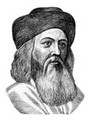 Variazioni di questa immagine, originariamente sottotitolata Baʻal Shem, sono comunemente usate per raffigurare il Baʻal Shem Tov. Si ritiene invece che siano un ritratto del rabbino Hayyim Samuel Jacob Falk, il Baʻal Shem di Londra[55].