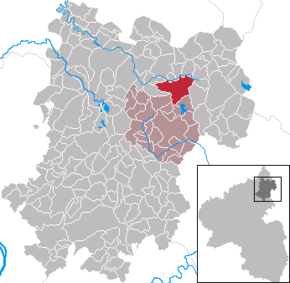 Poziția Höhn pe harta districtului Westerwaldkreis