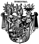 Wappen der Grafen von Hohenthal in Siebmachers Wappenbüchern