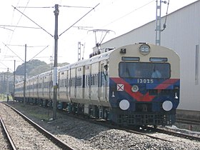 A MEMU train at the station