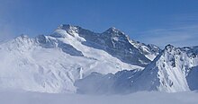 View from the northwest. Right: the Fußstein