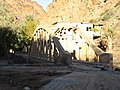 A bridge across the Oued Mouloula river on the former outlet tramway at El Ahouli silver-lead mines near Midelt, Morocco. 4-11-08