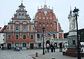 Schwarzhäupterhaus und Rolandstatue in Riga