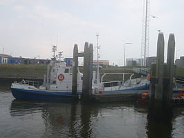 De Suzanna in de haven van Lauwersoog