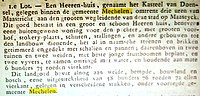 aankondiging gerechtelijke verkoop van het kasteel en de omliggende landerijen in "Journal de Limbourg" van 25 juli 1824.