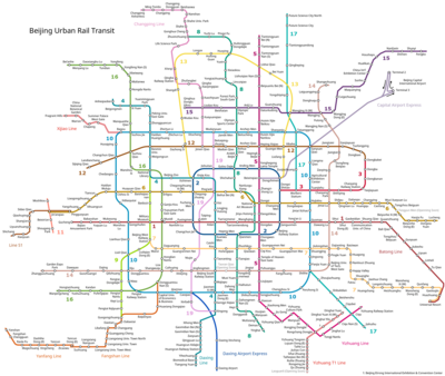 Rutenettet for Beijings metro