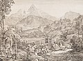 Lithografie aus der Serie „Sieben Gegenden aus Salzburg und Berchtesgaden“ (1823)