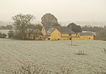 Herne Place with attached Barn and Outbuildings Adjoining to West, and Front Garden Railings