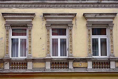 Detail of the decoration on the facade