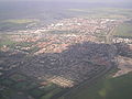 Zaanstad'ta Krommenie, Wormerveer ve Wormer'in havadan görünümü