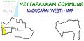 Map of Maducarai(West), Nettapakkam Commune