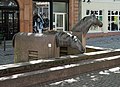  Qualitätsbild, Pferdeskulptur am unteren Steinweg in Marburg