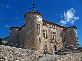 The Château de Rustrel, a historic monument which houses the town hall