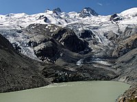 Sella- und Roseggletscher mit dem Lej da Vadret (2005)