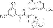 2005: Soós's, Connon and Dobson's bifunctional thiourea functionalized Cinchona alkaloid, asymmetric additions of nitroalkanes to chalcones [18] as well as malonates to nitroalkenes [19]