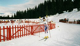 Der zehntplatzierte Hervé Flandin während des Sprintrennens