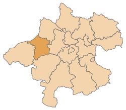 Lage des Bezirks Bezirk Ried im Innkreis im Bundesland Oberösterreich (anklickbare Karte)
