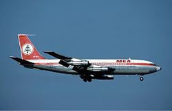 A Middle East Airlines Boeing 720-as repülőgépe 1982-ben