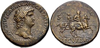 Sestertius des Nero aus dem Jahr 65