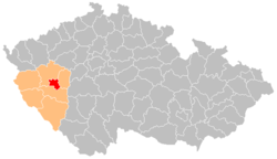 Location in the Plzeň Region within the Czech Republic