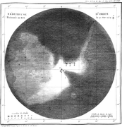 Kupferstich des Orionnebels nach einer Zeichnung von Charles Messier, 1774