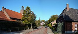 Prins Mauritsstraat ter hoogte van de Koppelkerk, de voormalige stationsweg