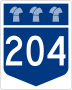 Highway 204 marker