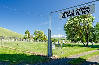 Wallowa Cemetery, one mile east of Wallowa