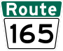 Route 165 marker