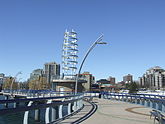 Downtown Burlington on the background